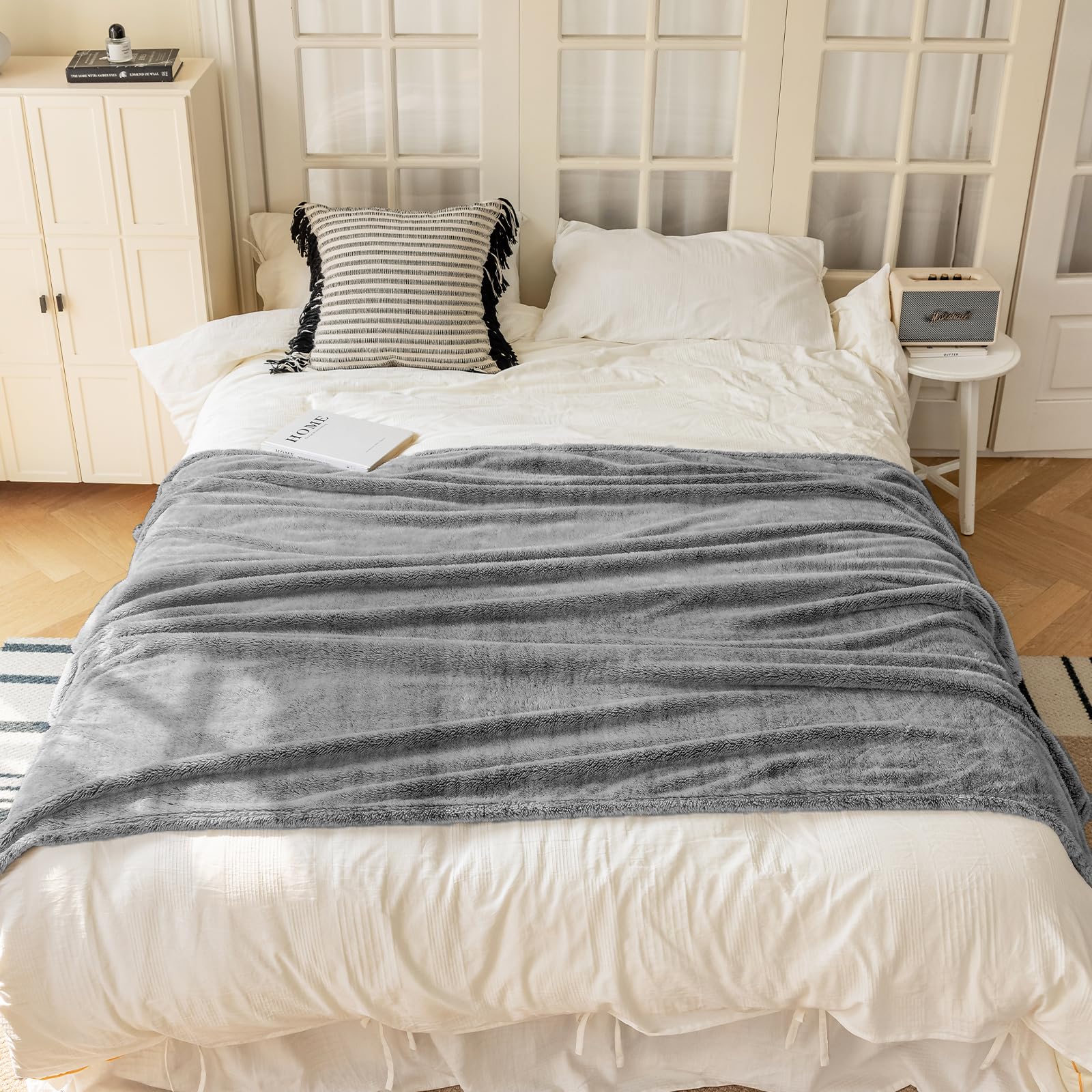 Coperta Lavabile In Lavatrice Puncuntex Coperta In Pile Di Flanella, Colore Bianco Crema, 127 X 152 Coperta In Pile Prezzi