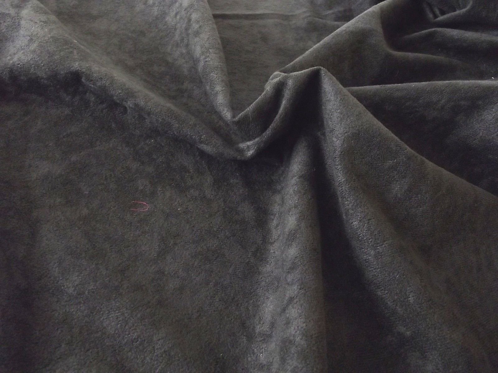 Faux Suede Suedette Fabric Material 170g-Black, 1Mtr 150cm x 100cm, Polyester, Black