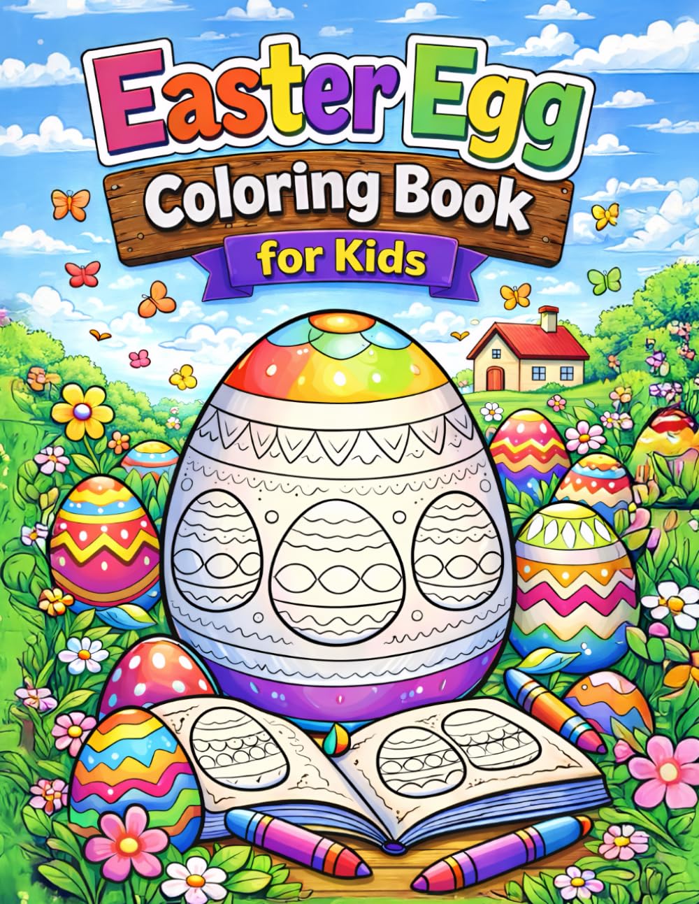 Easter Egg Coloring Book for Kids: Giant 50-Page Collection of Fun and Easy Easter Activities for Toddlers and Preschoolers