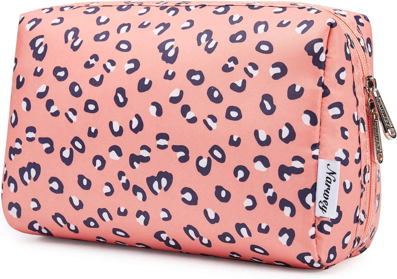 Large Makeup Bag Zipper Pouch Travel Cosmetic Organizer for Women and Girls (Large, Leopard)