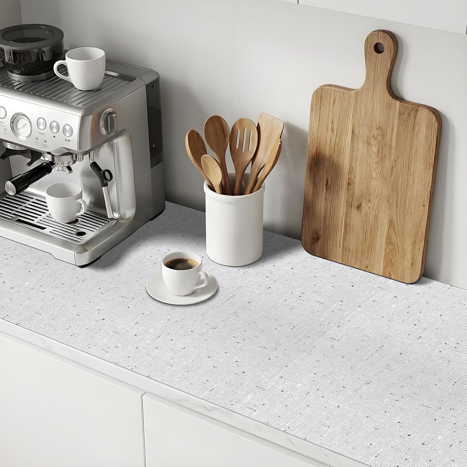 Shelf Liner 3Rolls*17.7'' X 96'' Drawer Liners Shelf Liners for Kitchen Cabinets Non Adhesive, Strong Grip Anti Slip Cabinet Liners for Shelves, Oil-Proof Waterproof Cupboard Liner