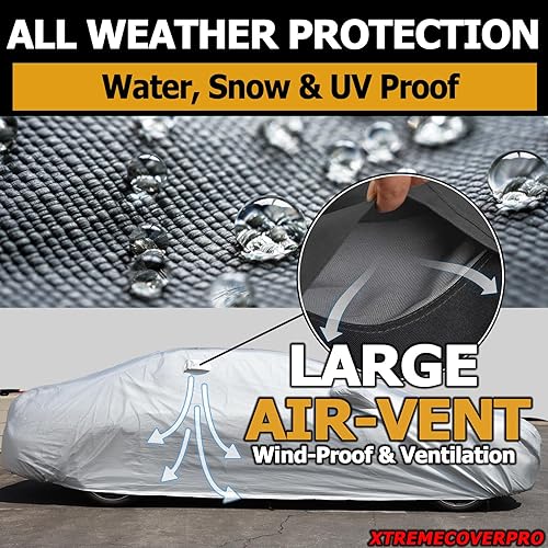 Miniatura 3 de Funda para auto compatible con Honda Civic Type-R 2016 2017 2018 2019 2020 2021 Honda Civic Type-R WType-R Big Spoiler XTREMECOVERPRO serie plateada