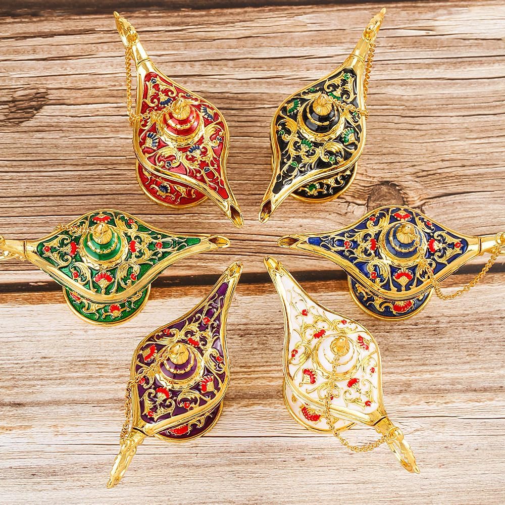 6pcs Ucubwfu Aladdin Magic Genie Lamp, Craft Ornament Aladdin Lamp, Divine Lamp Ornament Tabletop Decoration for Wedding Party