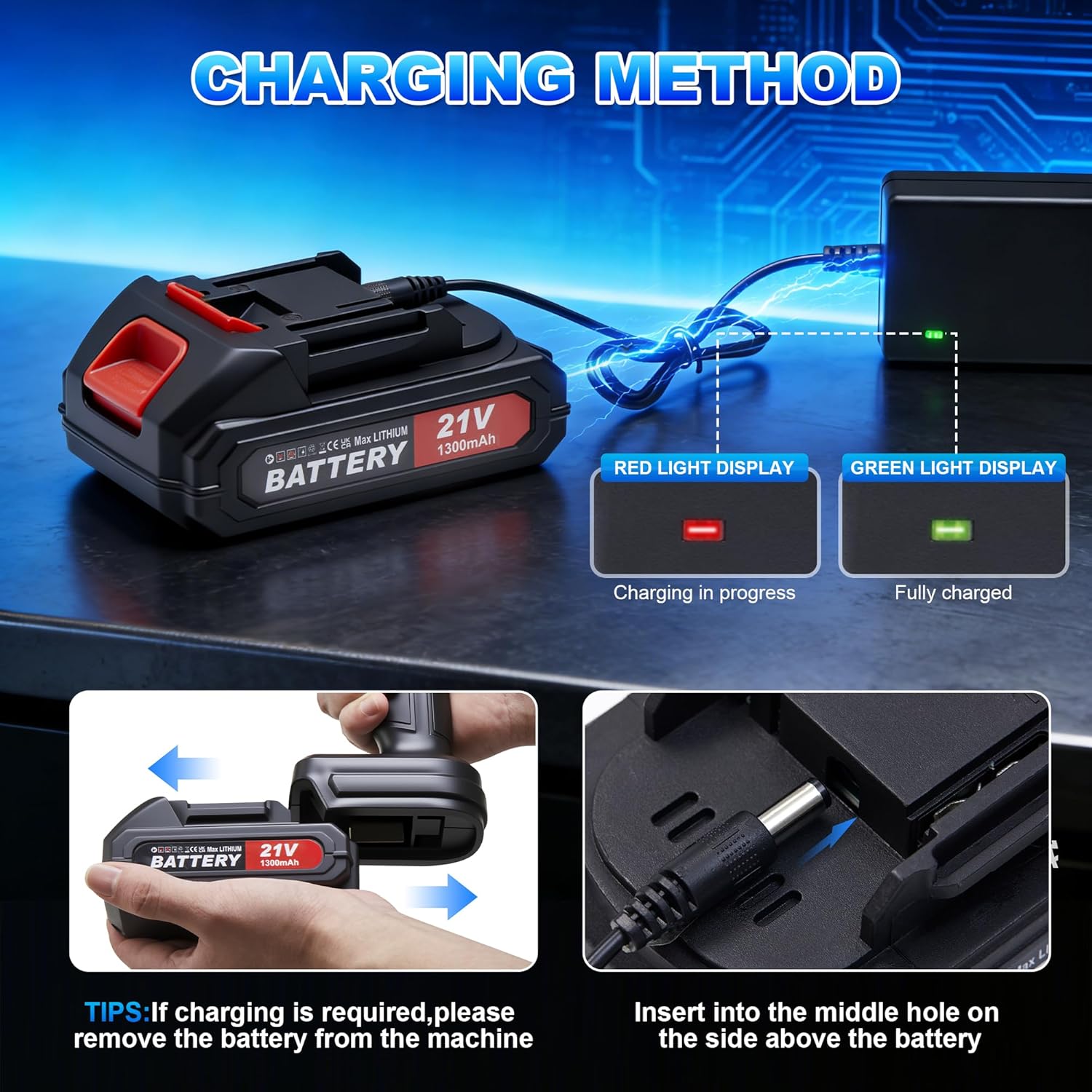 Cordless Leaf Blower Variable Speed,21V 1.7LB Lightweight Handheld Blower with 2 Pack Batteries&60 Mins Runtime,for Yard,Patio,Car Drying,Snow,Garage,Deck Cleaning - Image 7