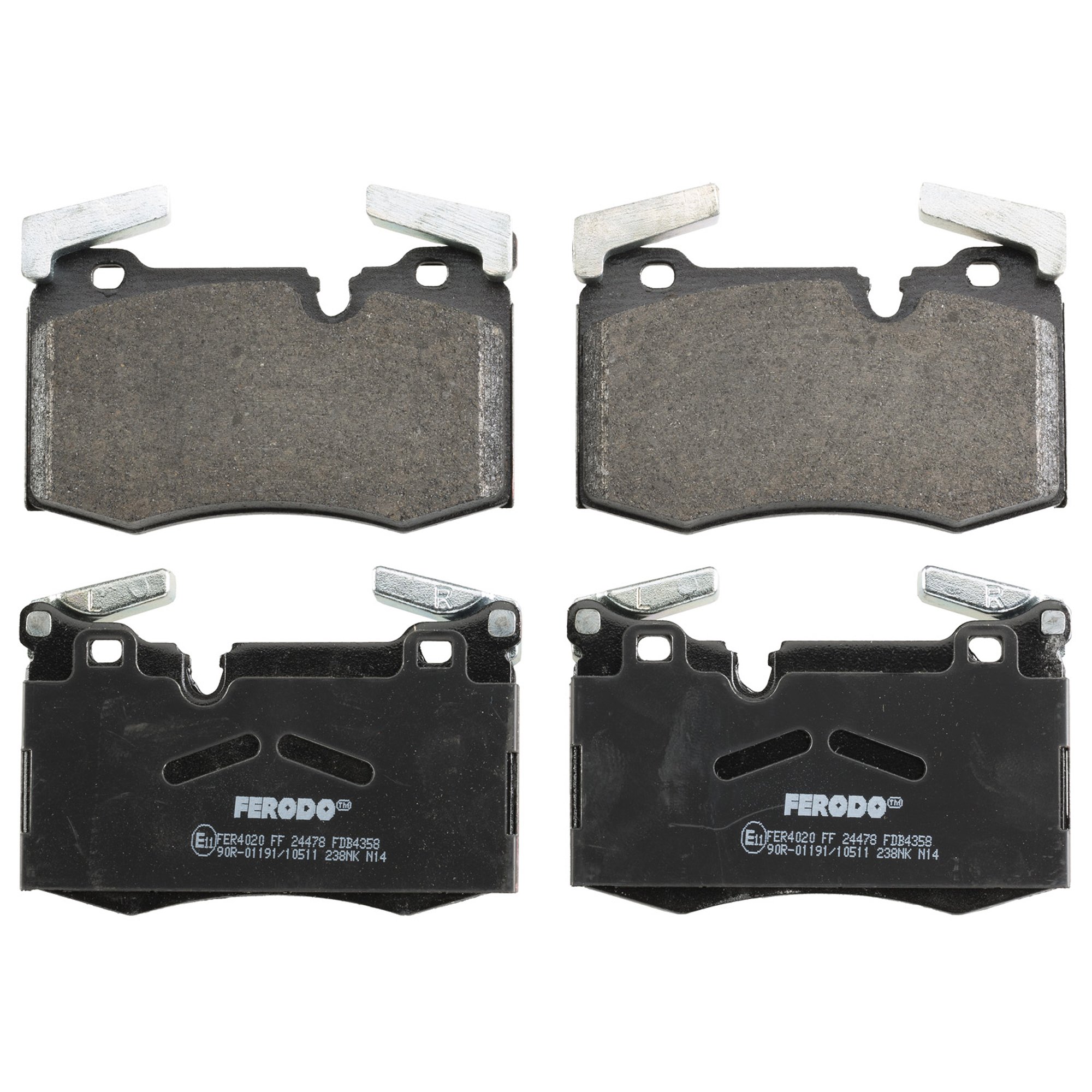 Ferodo FDB4358 Low Steel Disc Brake Pad, Set of 4