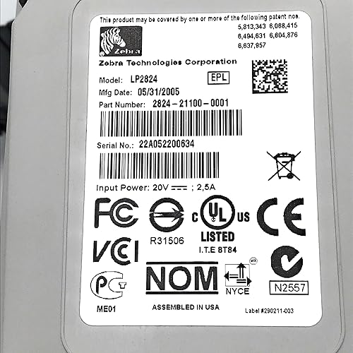 Miniatura 2 de LP2824 Barcode Label Printer, USB and Serial Interface, 2 Inch, Direct Thermal, EPL, with Power Supply (Renewed)