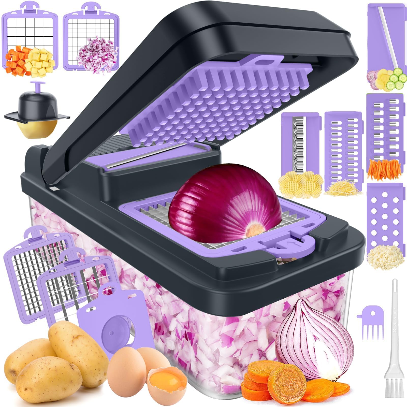 12-in-1 Vegetable Chopper - Save Time & Prep! -9 12-in-1 Vegetable Chopper - Save Time & Prep! -9
