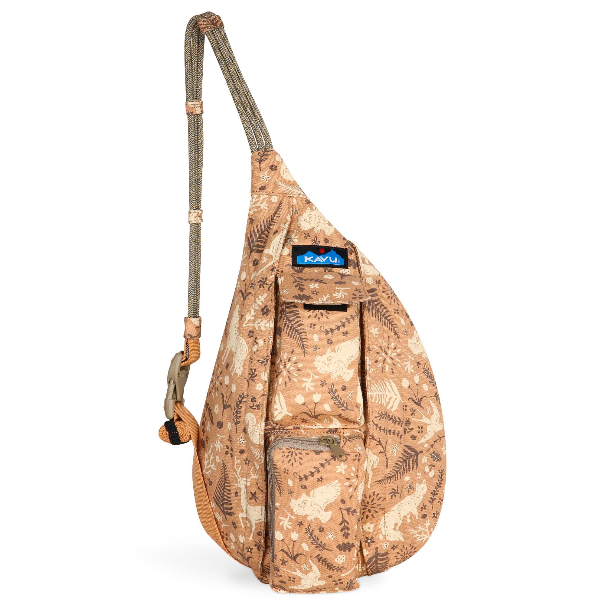KAVU Mini Rope Bag, Cotton Canvas Crossbody Sling for Travel