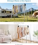 APEXCHASER Clothes Drying Rack, Foldable Clothes Rack, Stainless Steel Laundry Drying Rack, Collapsible Clothing Rack for Indoor & Outdoor, Drying Rack Clothes for Travel, 48.81 Inch