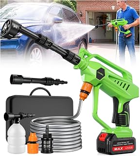 Hidrolimpiadora de Alta Presion, 800PSI Portátil Hidrolimpiadora Bateria