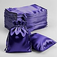 Vista 30 de Efavormart - Paquete de 60 bolsas de satén verde cazador para fiesta de boda, bolsa con cordón para regalo, 6 x 9 pulgadas