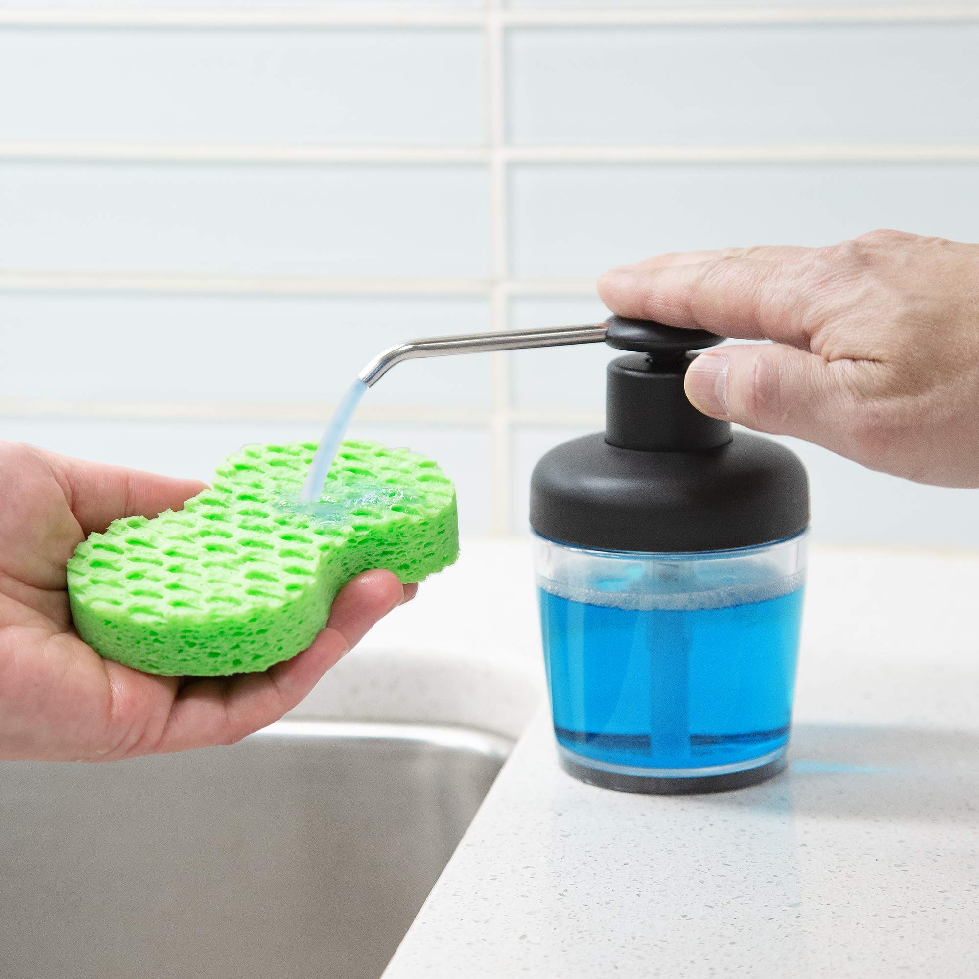Prepworks from Progressive Soap Pump Bomba de jabón-9 oz, Acero Inoxidable, Multicolor