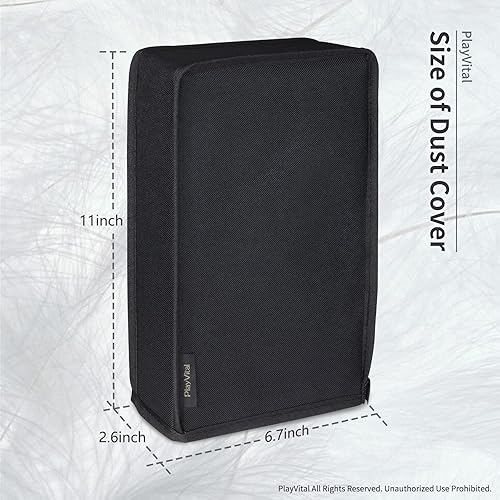 Miniatura 5 de PlayVital Cubierta vertical de nailon negro para consola Xbox Series S, forro suave y limpio, funda impermeable antiarañazos para consola Xbox