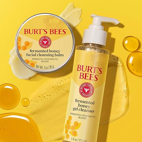 Miniatura 10 de Burt's Bees Bálsamo limpiador facial de miel fermentada, con mezcla prebiótica y postbiótica, contiene miel fermentada y té verde, cuidado de la