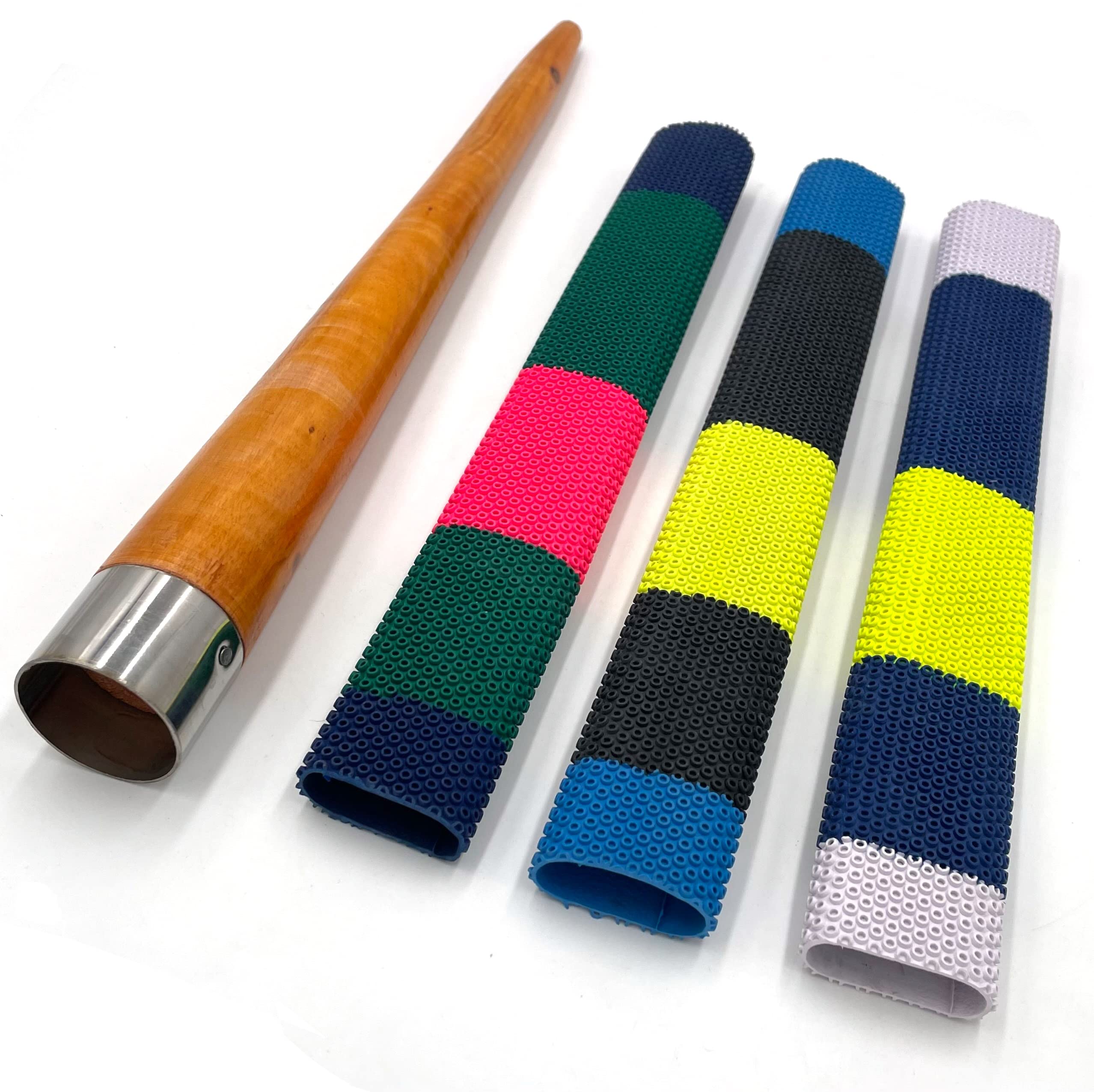 Sixteen Cricket Bat Accessories Comfortable Fit Octopus Texture Bat Handle 3 Rubber Grip with 1 Wooden Cone – Multicolour, Pack of 4 (B0B6CDZ5FV) Amazon Price History, Amazon Price Tracker