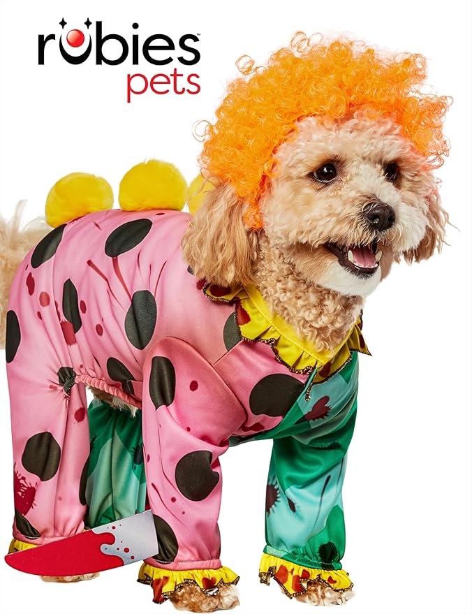 Disfraz de Payaso para Perros o Gatos Rubies, Talla Mediana miniatura 2