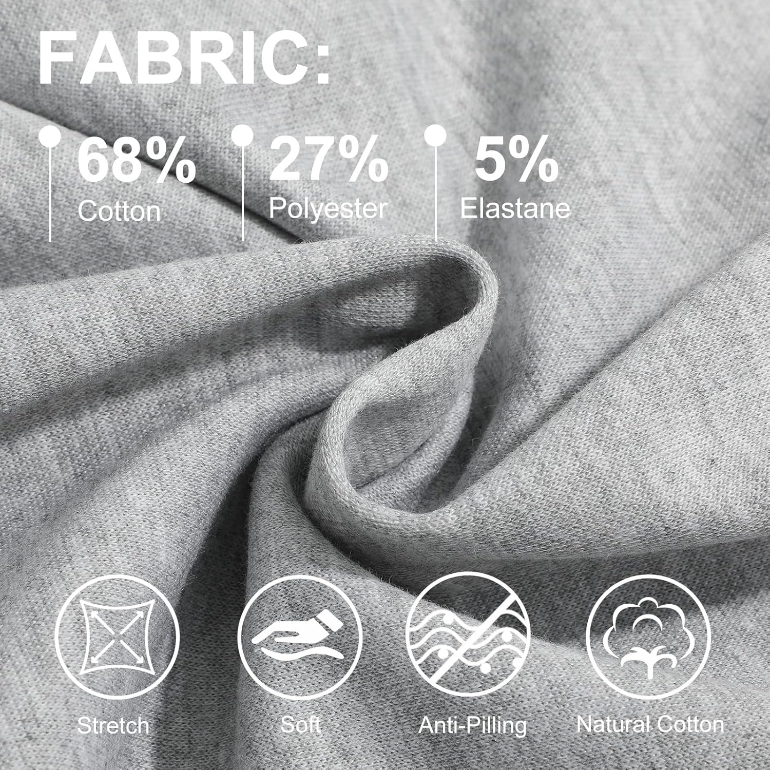 Suwangi Men’s Cargo Sweatpants Open Bottom Straight Fit Elastic Drawstring Pants with 5 Pockets for Casual Athletic Lounge - Image 5