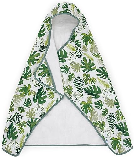 Little Unicorn Toalla grande de algodón con capucha, 100% algodón, 42 pulgadas de alto x 47 pulgadas de ancho, bolsillos impresos, para niños de 2 a