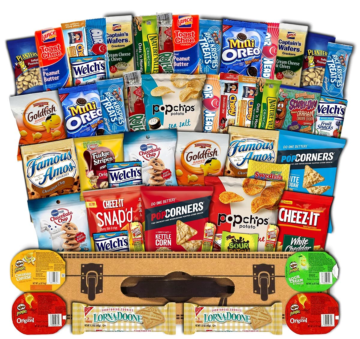 Mega Snacks (50 Count) Variety Care Package Gift Box - College Students, Military, Work or Home - Over 3 Pounds of Snacks!