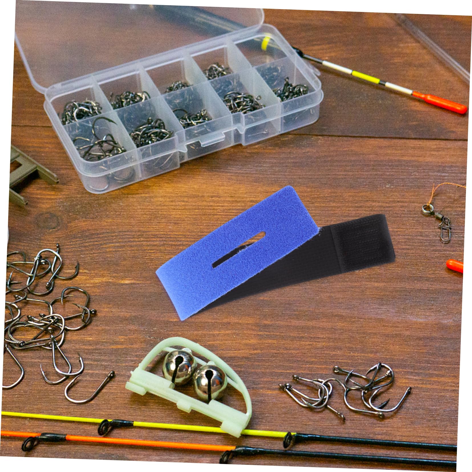 balacoo 3sets Fishing Rod Holder Rod Carrier Fishing Belt Strap Gear Belt 6pcs*3