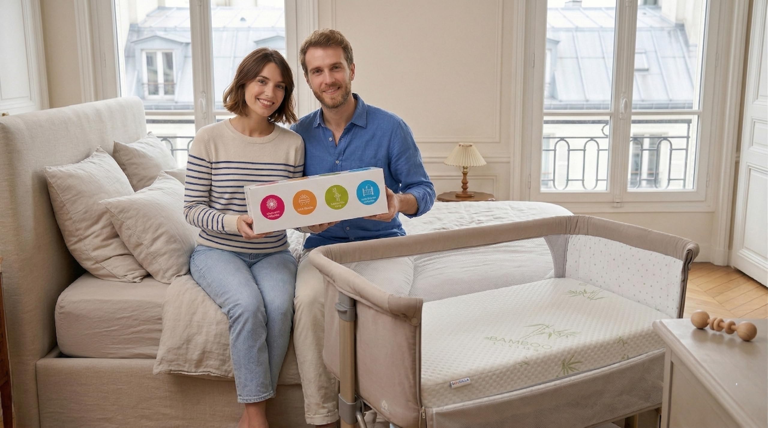 GOYSILA Matelas Cododo Next to Me Certifié Oeko-tex 83x50x7cm Épaisseur Anti-étouffement Respirant Confortable Berceau Compatible Chicco Next2me Air Dream Magic Kinderkraft Calidoo Bebeconfort