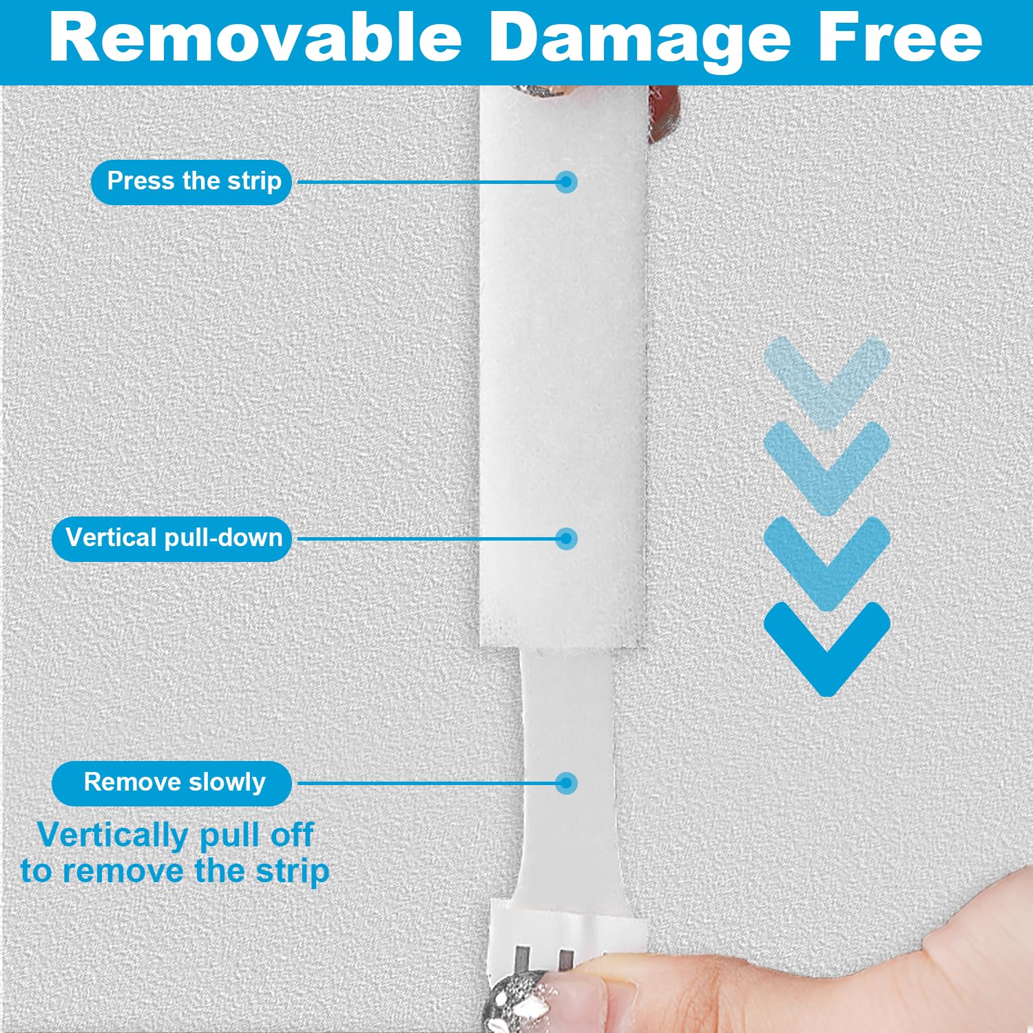 24 Strisce Appendi Quadri Senza Chiodi, 12 Paia Attaccare Quadri Senza Chiodi 20mm x 70mm Strisce Appendiquadri Stretch Adesivo per Quadri, Cornici, Decorazioni Natalizie e Poster