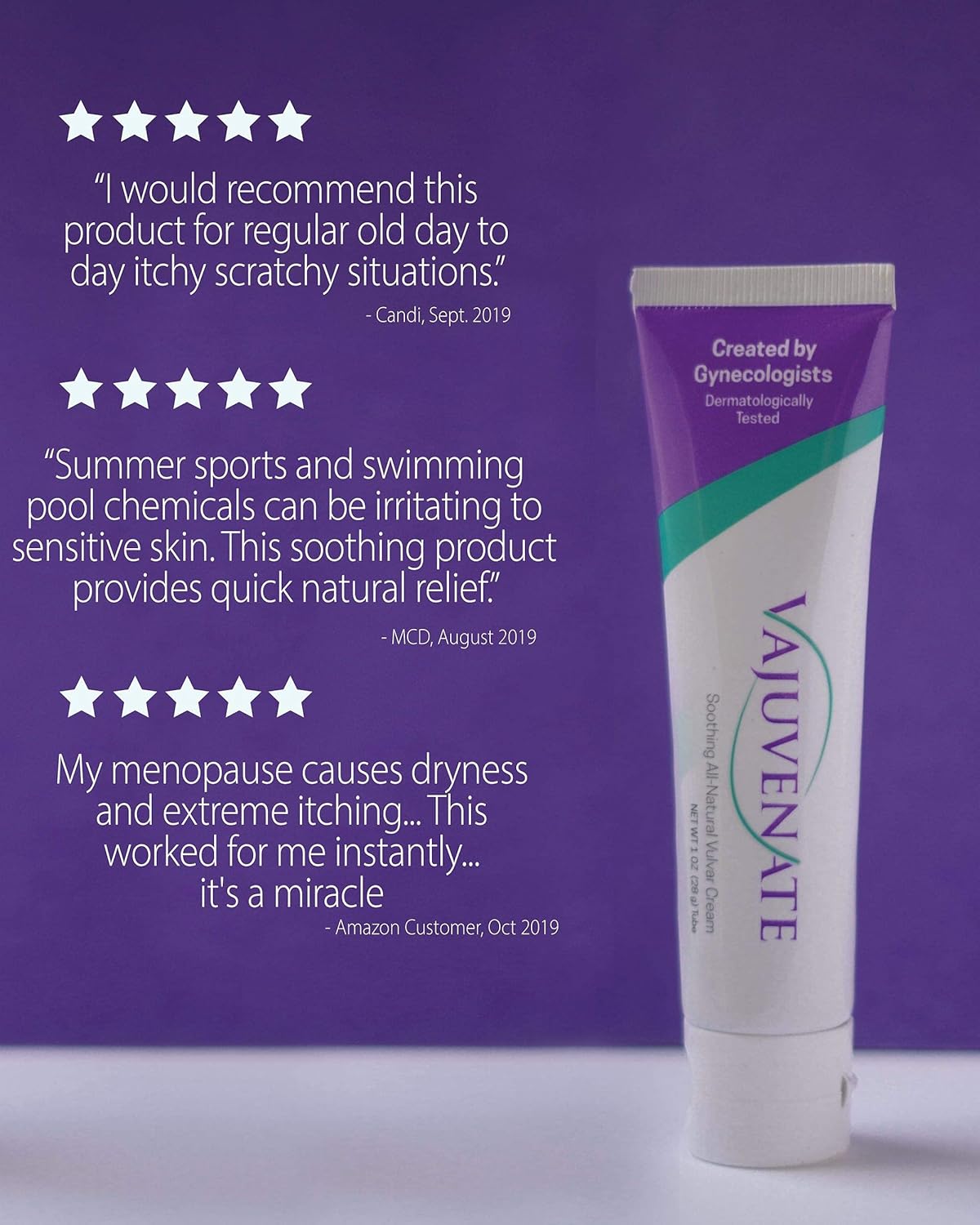 Vajuvenate Vulvar Cream With Coconut Oil, Vitamin E, and Shea Butter for Vaginal Itch, Dryness, and Irritation, Vulva Cream Moisturizer Formulated by Five Female OB/GYN, 1 Oz : Everything Else