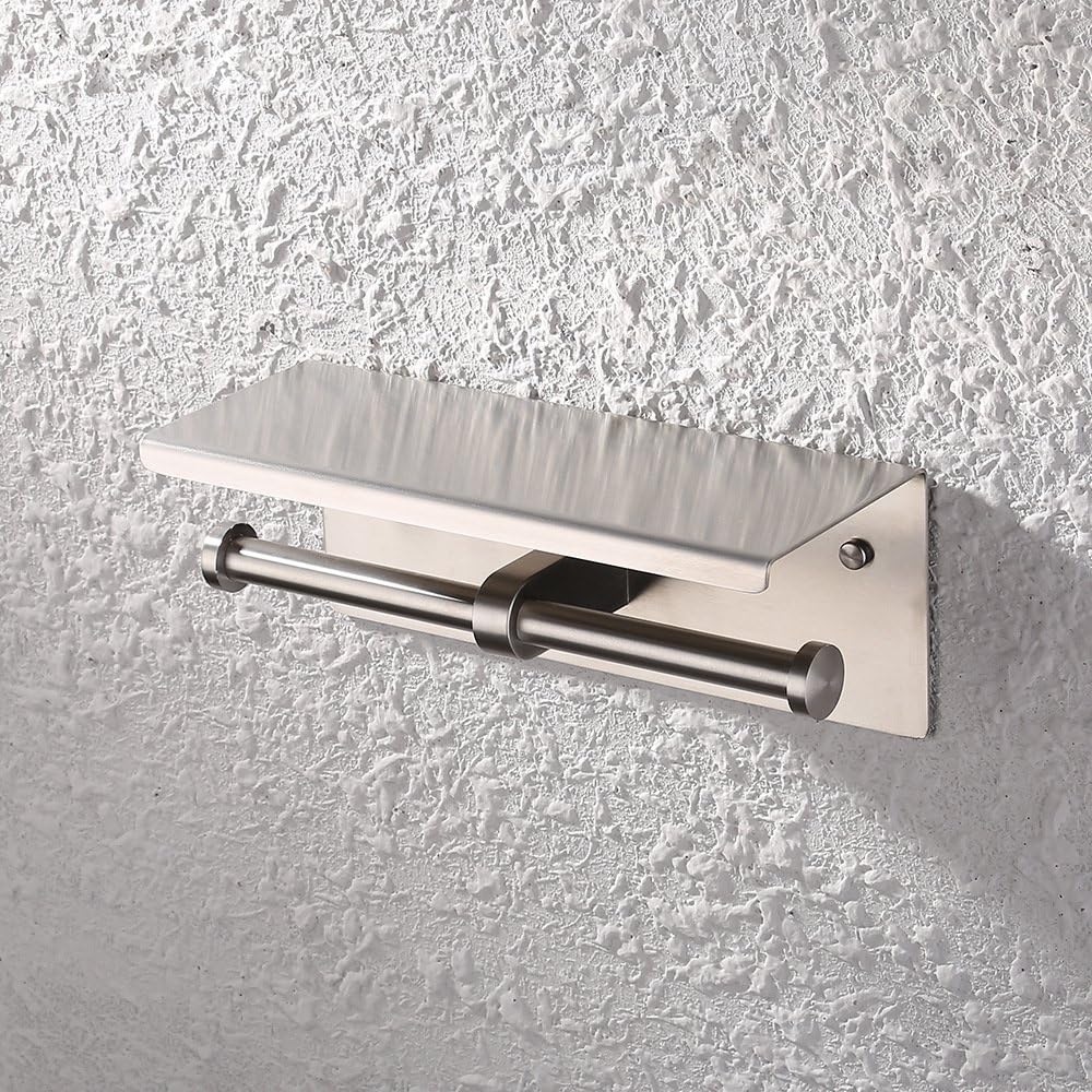 Toilet Paper Holder 304 Stainless Steel Wall Mounted for Kitchen and Bathroom Accessories,Brightsilver2