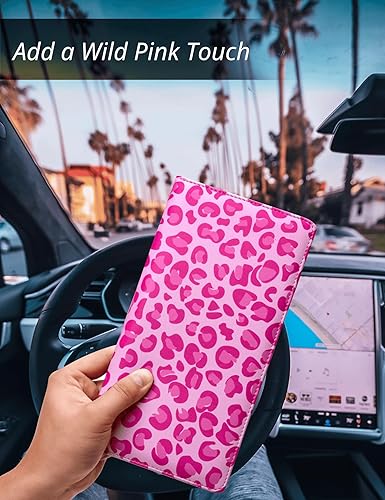 Vista 51 de Mymazn Soporte para registro y seguro de automóvil, organizador de cuero sintético con cierre magnético, soporte para documentos de automóvil