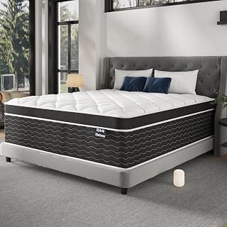 12 inch Queen Mattress, Medium Firm Hybrid Mattress Queen Size with Gel Memory Foam & Pocket Spring, Cooling & Breathable Bed Mattresses in a Box, 100 Night Sleep Trial, CertiPUR-US Certified - Amazon product rated Grade A
