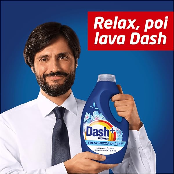Dash Power Detersivo Liquido Lavatrice, 92 Lavaggi (4x23), Freschezza Di Lenor, Risveglio Primaverile, rimuove addirittura gli odori di sudore vecchi di 7 giorni, per una pulizia impeccabile - 4