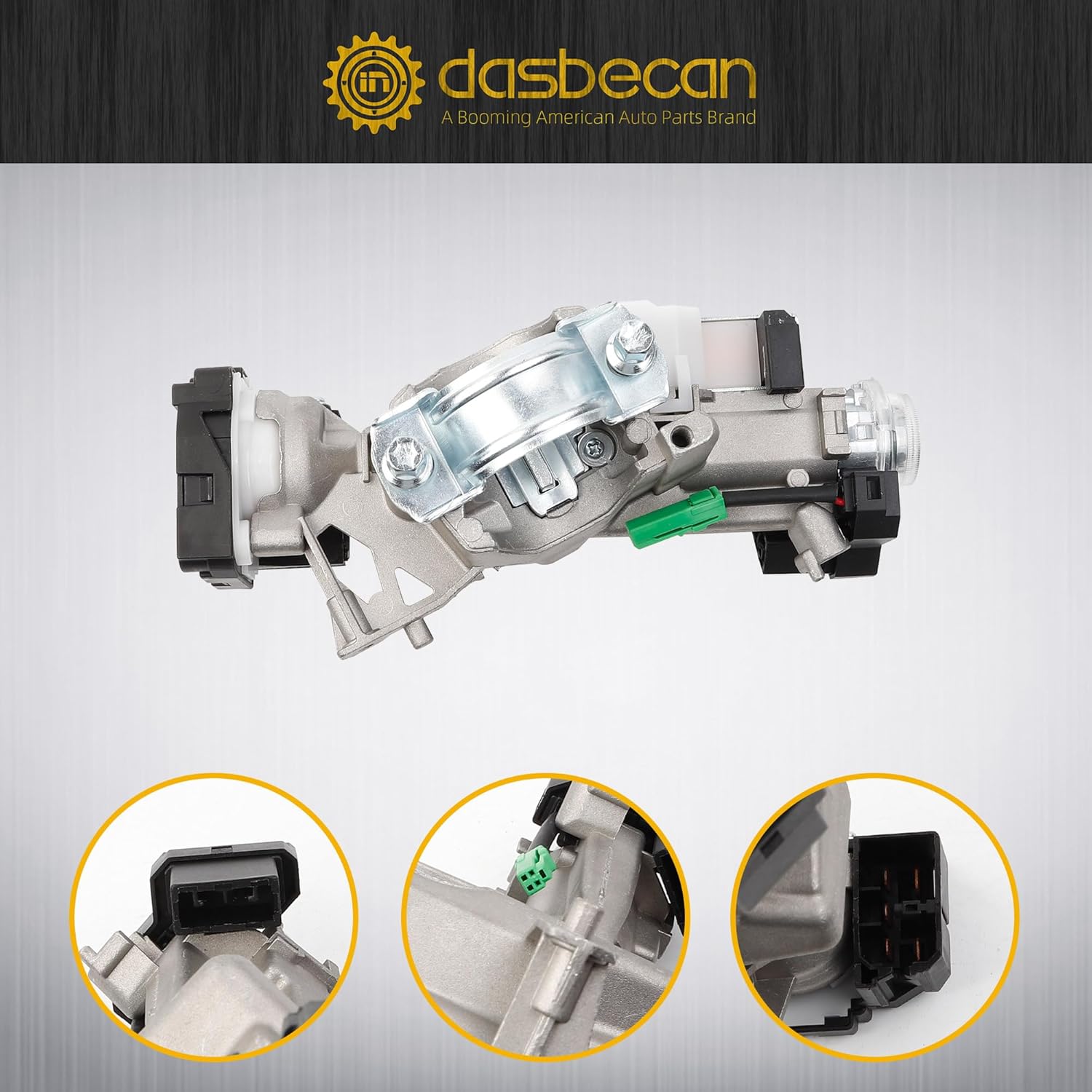 Dasbecan 06351-T6P-H01 Ignition Door Lock Cylinder Switch Assembly with 2 Keys Compatible with 2014 2015 Honda Civic 1.8L L4 OEM Replace 06351T2A971 06351-T2A-971