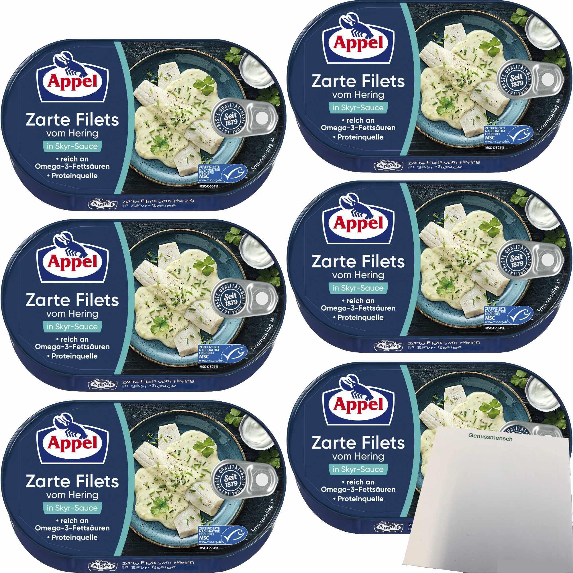 Appel Zarte Filets vom Hering in Skyr-Sauce 6er Pack (6x190g Dose)