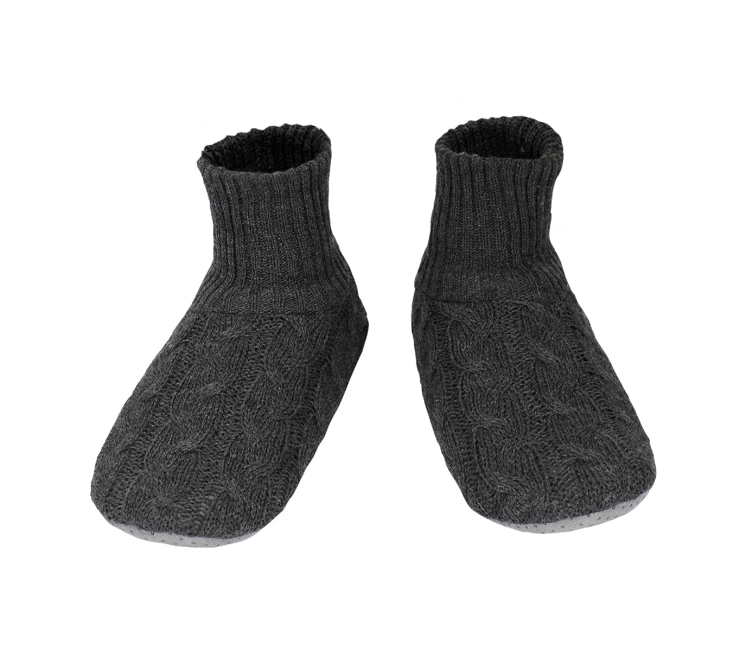 Panda Bros Slipper Socks Soft Cozy Thick House Indoor Boot Sock Shoes with Anti-Skid Bottom Soles for Men's