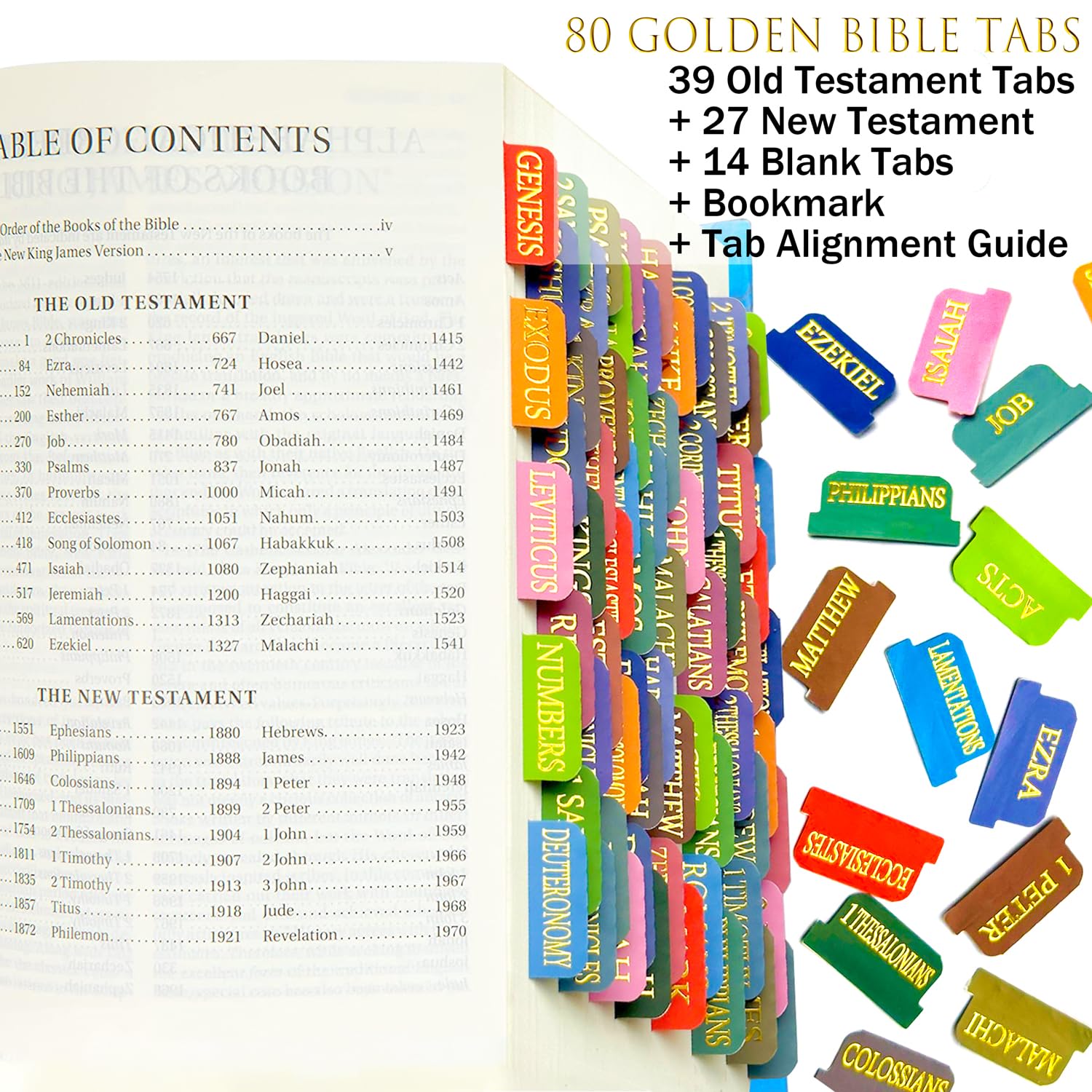 Abas Laminadas Bíblia Dourado - 90 Divisórias Antigo E Novo Testamento