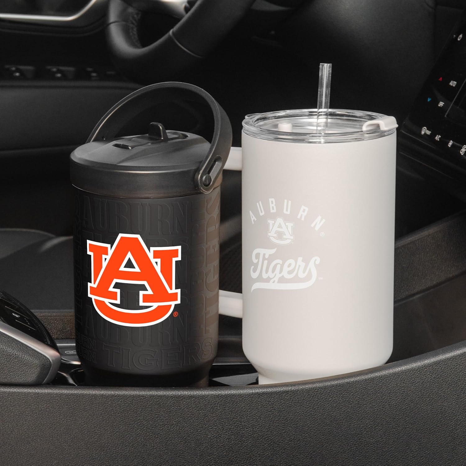 FANMATS NCAA Auburn Tigers Stainless Steel Tumbler Set — 30 and 40 oz Capacity | Powder-Coat Finish | Tonal Fashion Color