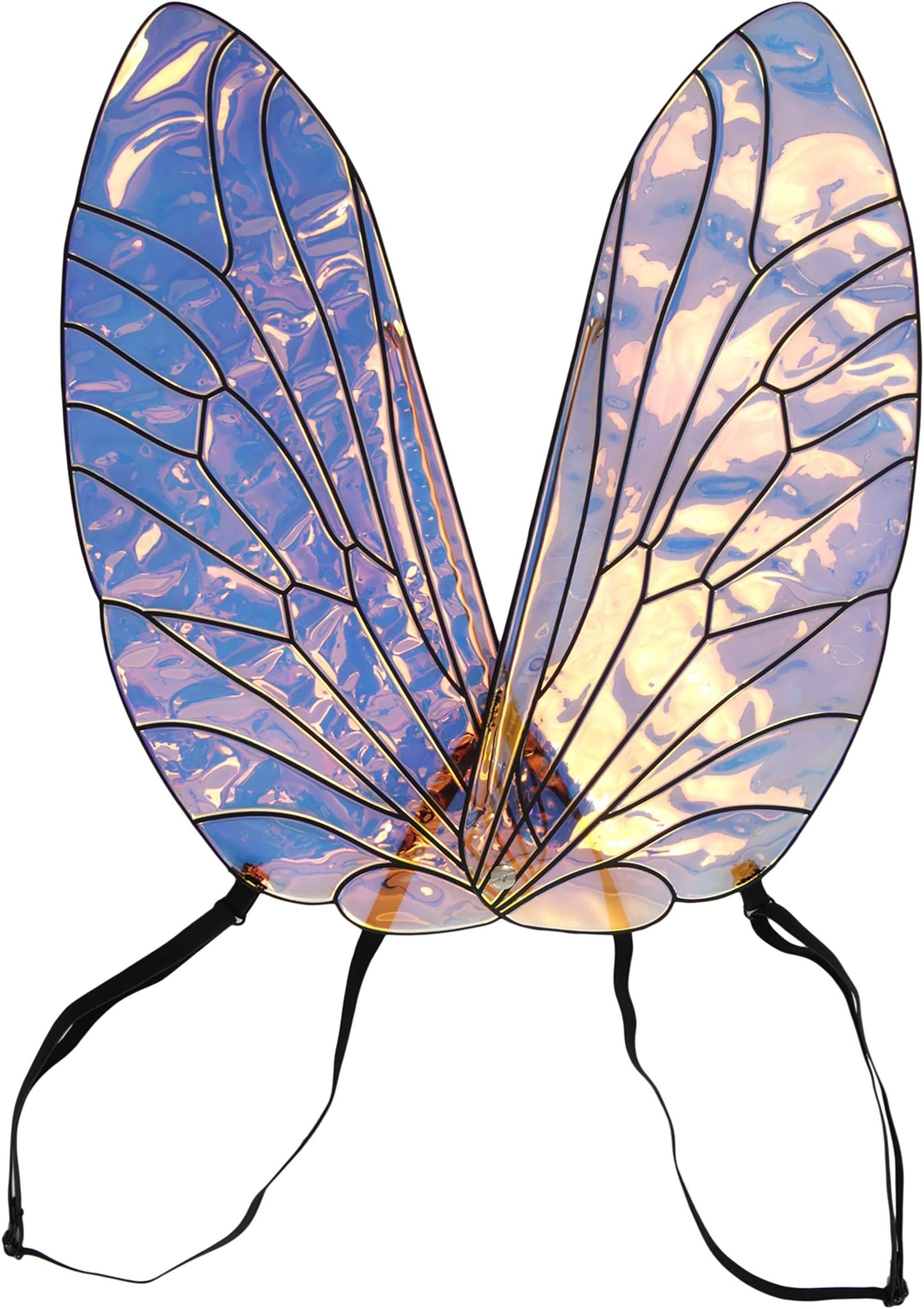 elope Kid's Holographic Bee Wings - Adjustable Elastic Straps, Molded Construction