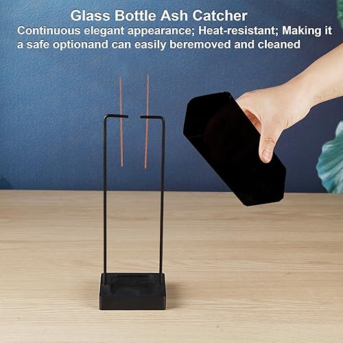 Miniatura 10 de Soporte de incienso para palos y quemador de incienso para juego de incienso de cono, quemador de incienso al revés con colector de cenizas de