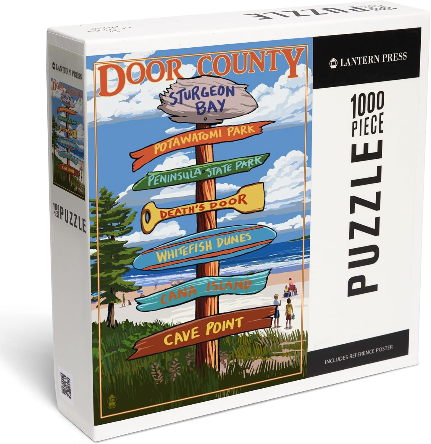 Door County, Wisconsin, Destination Signpost (1000 Piece Puzzle, Challenging Jigsaw Puzzle for Adults, Made in USA)