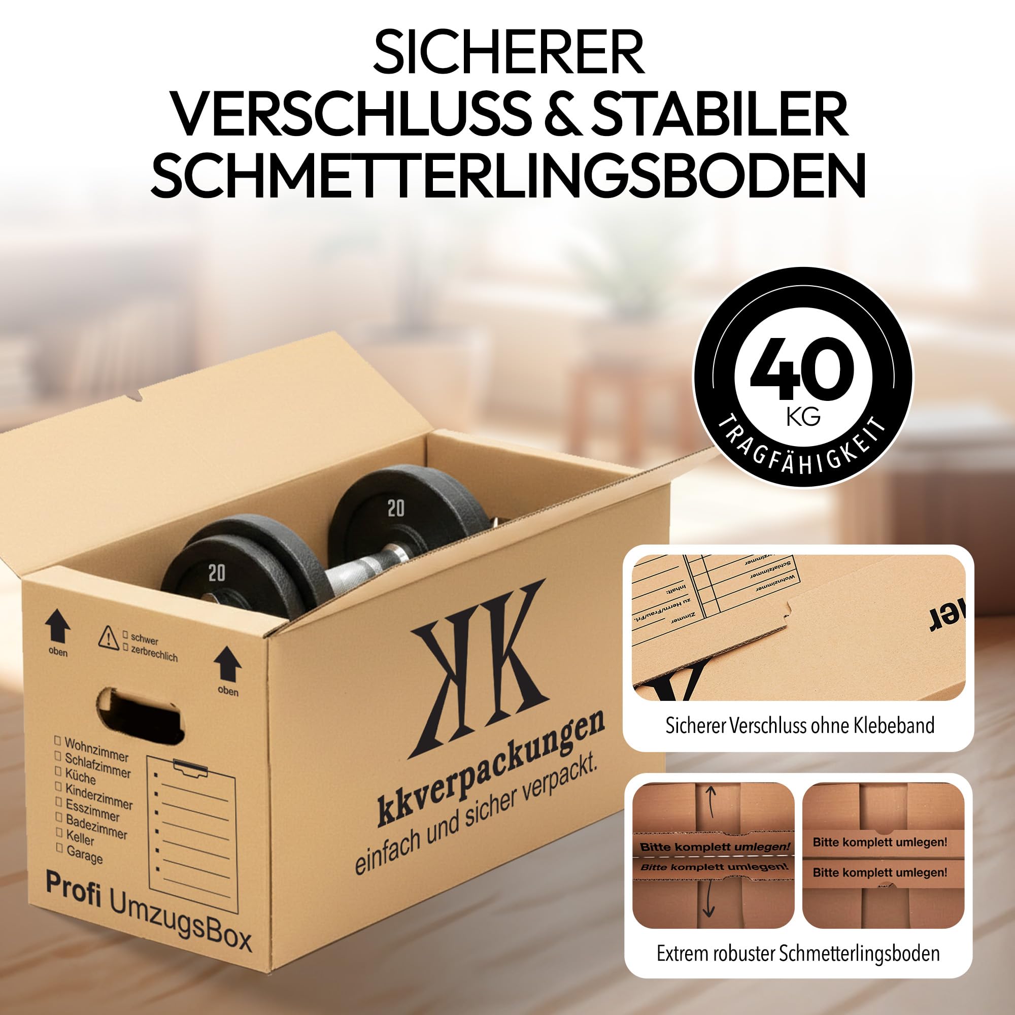 40 Umzugskarton 2 wellig 45 kg