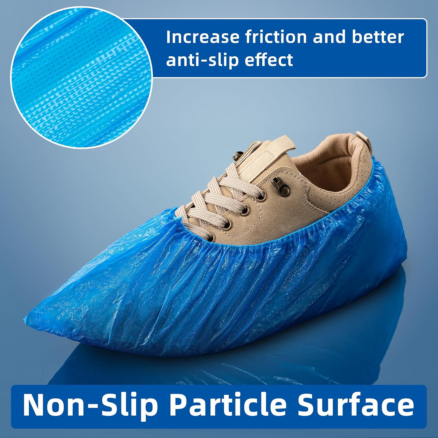 BOOMIBOO Shoe Covers Disposable Non Slip - 110 Pack (55 Pairs)