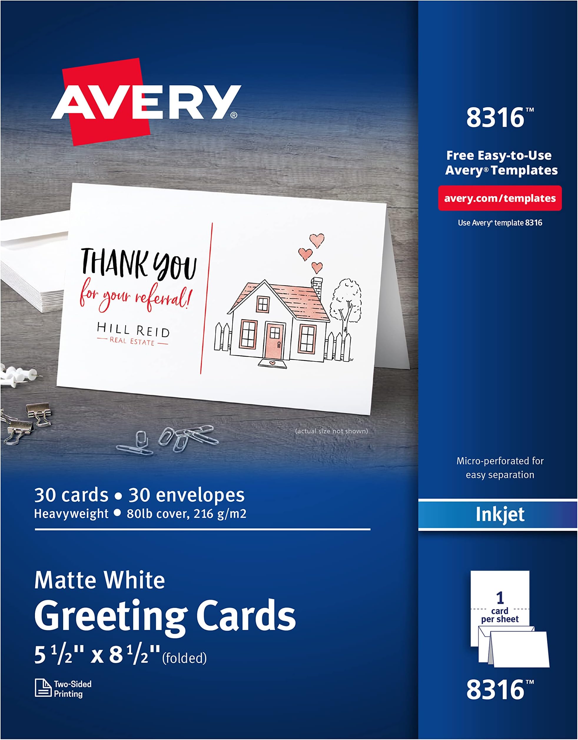 Hallmark Blank Greeting Cards Halffold Matte Premium 20