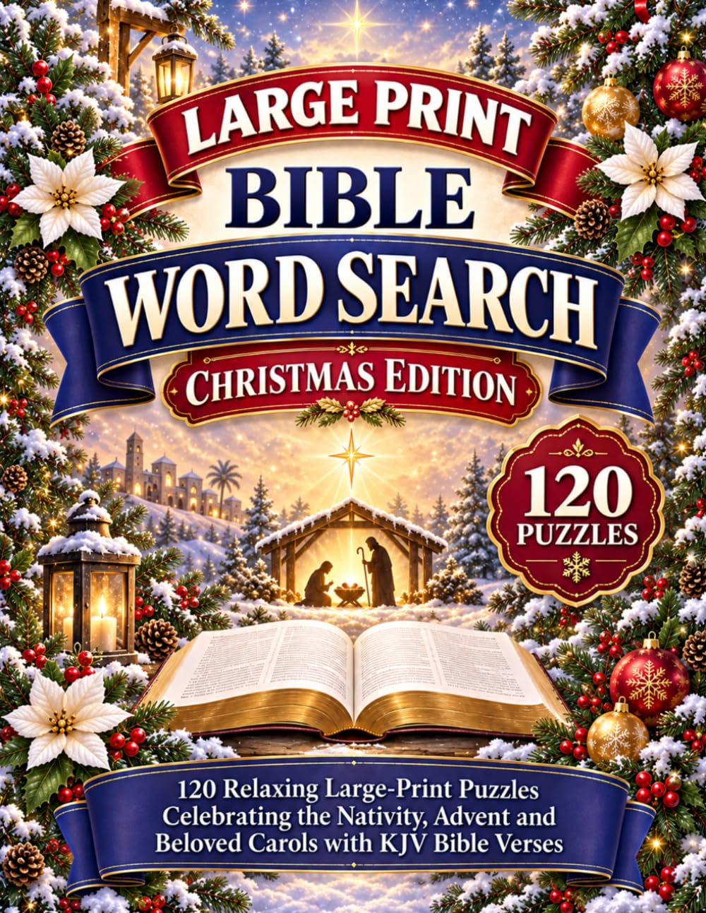 Large Print Bible Word Search: Christmas Edition