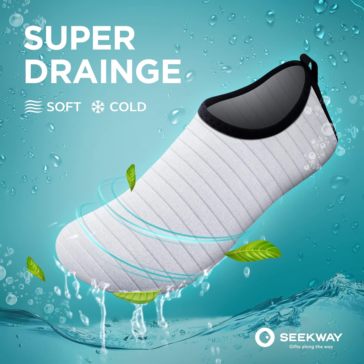 SEEKWAY Water Shoes Quick-Dry Aqua Socks Barefoot Slip-on for Beach Pool Swim River Yoga Lake Surf Women Men SK001 - Image 4
