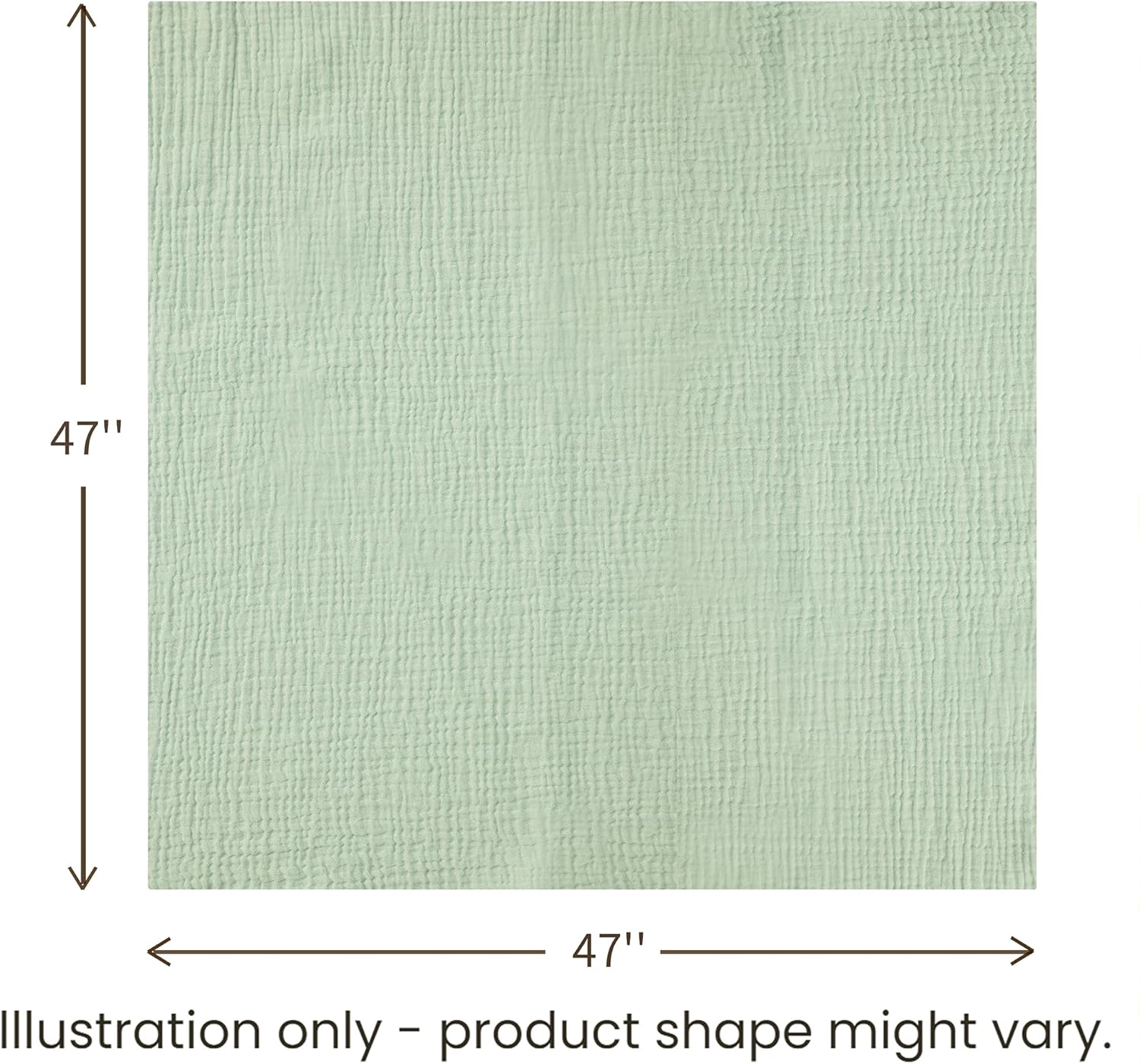 Konssy Muslin Swaddle Blankets for Girls Boys 2 Pack, 100% Cotton Receiving Baby Blanket Large 47 x 47 inches, Soft Breathable Swaddling Wrap for Unisex Newborn (Woodland,Sage)