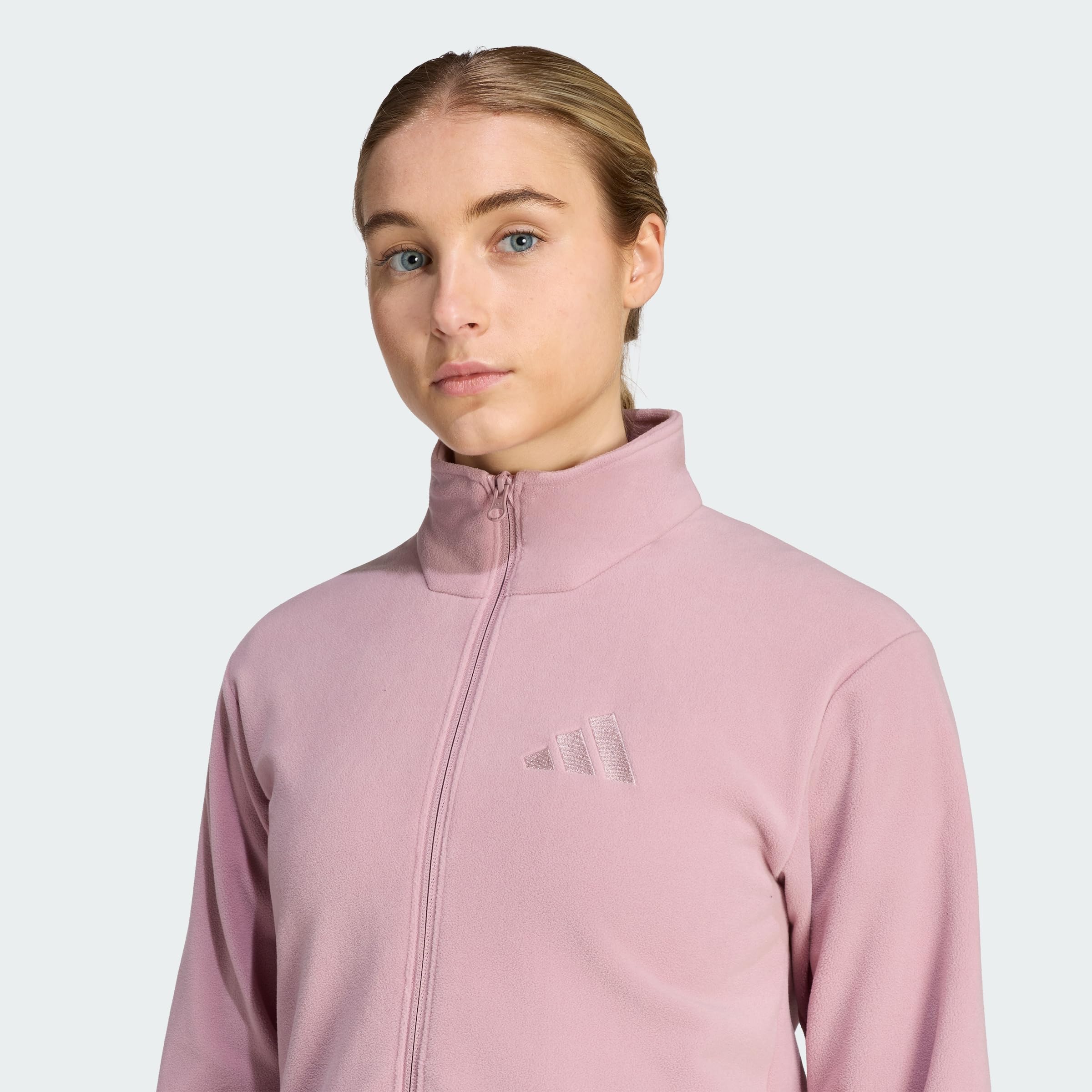 adidas Women's Terrex Multi Essentials Fleecejacke, durchgehender Reißverschluss
