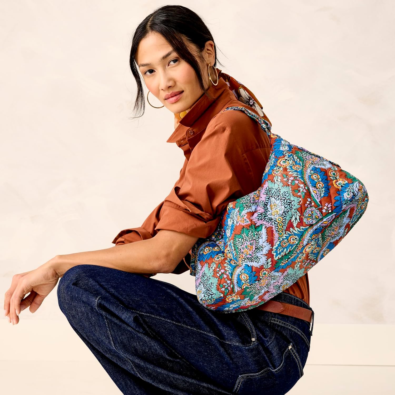 womens Premium Cotton Marcelle Shoulder Bag - Image 5