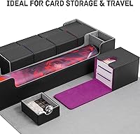 Vista 70 de ZLCA MTG YuGiOh - Caja de cartas para cartas intercambiables, MTG YuGiOh con capacidad para más de 100 tarjetas de una sola funda, caja