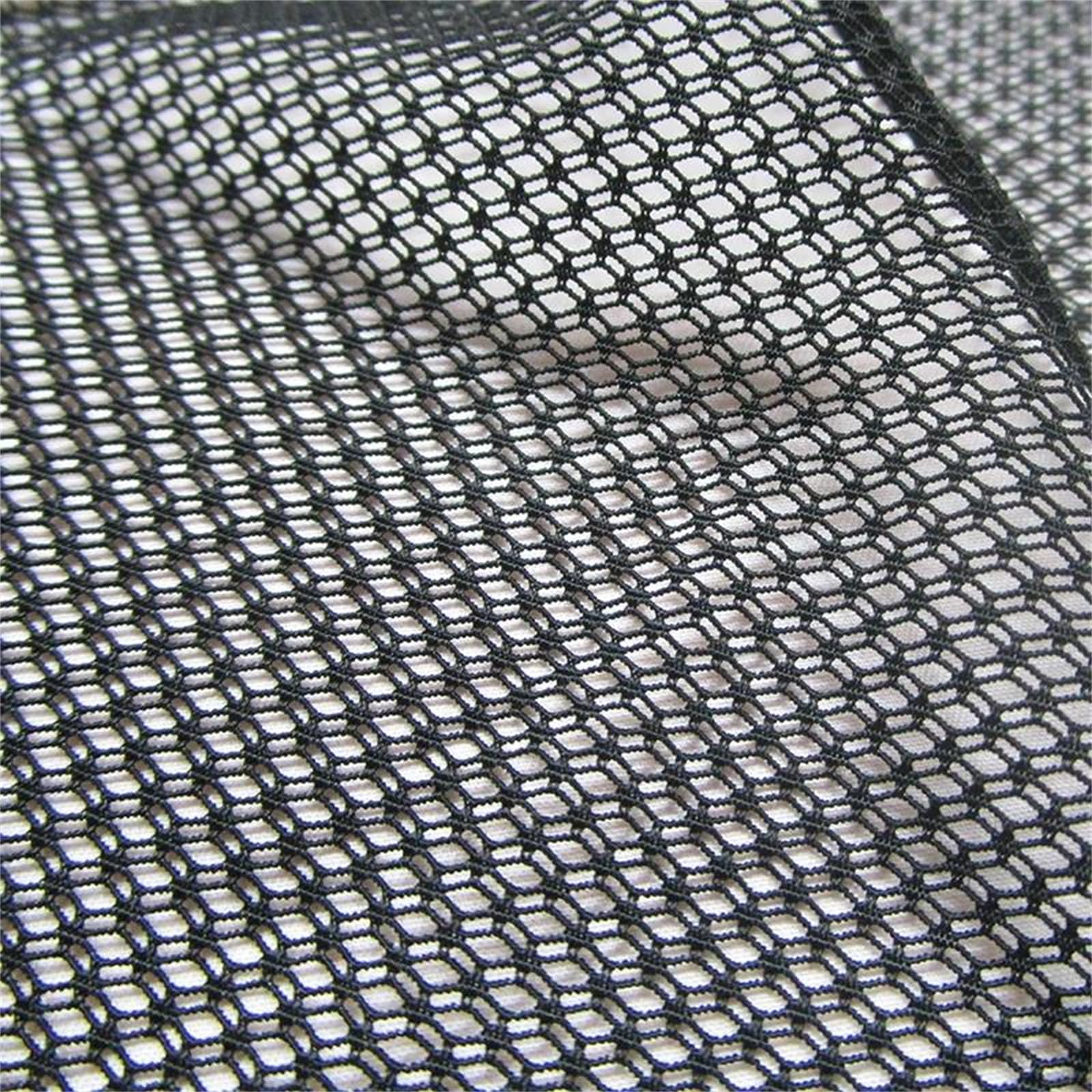 1 Yard 140Cm Larghezza 4-Way Stretch Spandex Poliestere Tessuto di Maglia Morbido Trasparente Scava Fuori Rete for Lingerie Biancheria Intima Cucito(Cream)