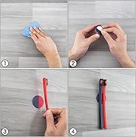 Vista 3 de Linkidea Cepillo de dientes manual con soporte magnético para cepillos de dientes, juego de soporte para cepillos de dientes para parejas, cepillo